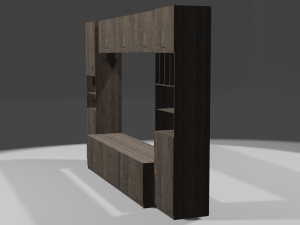 Cabinet-stand for TV in the living room 3D Model