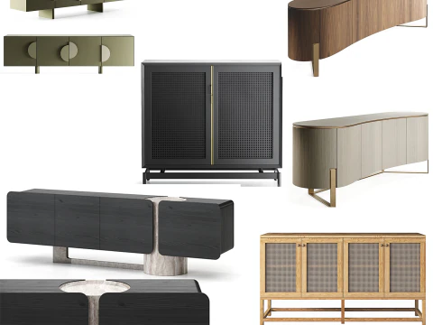 コンボモダンサイドボードセット 3Dモデル
