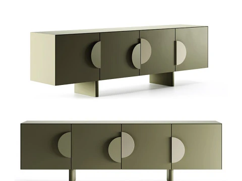 Combo Modern Sideboard Set 3D Model