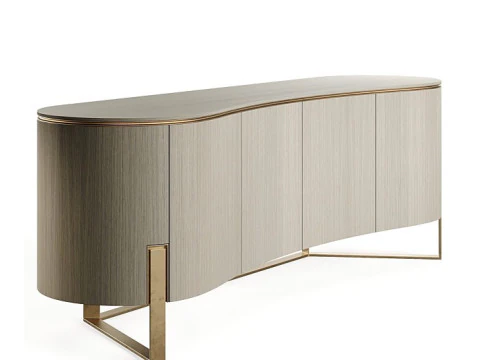 Combo Modern Sideboard Set 3D Model