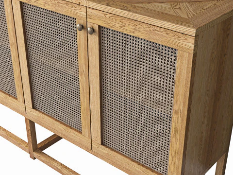 Combo Modern Sideboard Set 3D Model