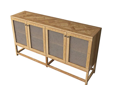Combo Modern Sideboard Set 3D Model