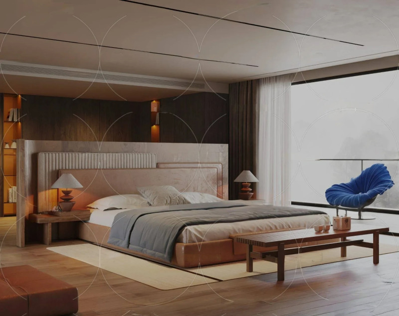 3DS MAX WABI SABI STYLE 3D BEDROOM 0085 3D 模型 .c4d .max .obj .3ds .fbx .stl .blend 