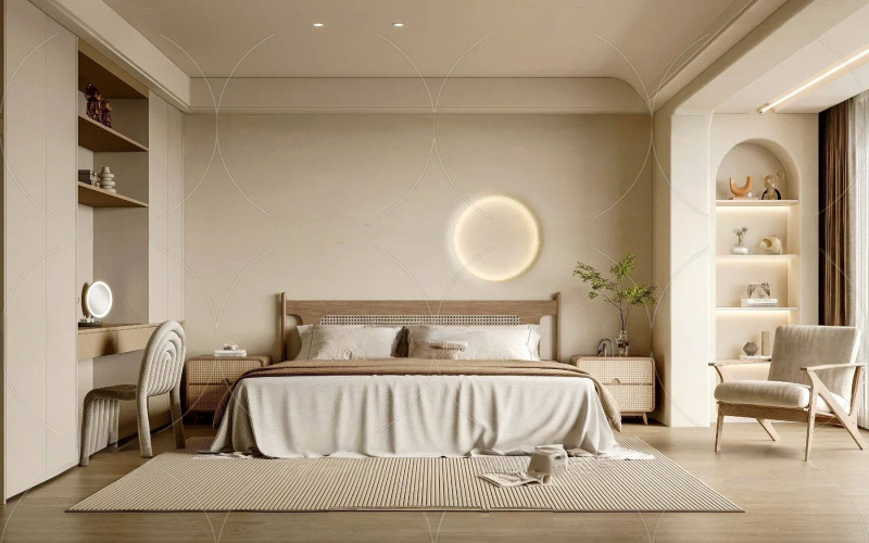 3DS MAX WABI SABI STYLE 3D BEDROOM 0080 3D Model .c4d .max .obj .3ds .fbx .stl .blend 