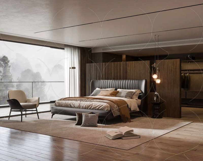 3DS MAX WABI SABI STYLE 3D BEDROOM 0078 3Dモデル .c4d .max .obj .3ds .fbx .stl .blend
