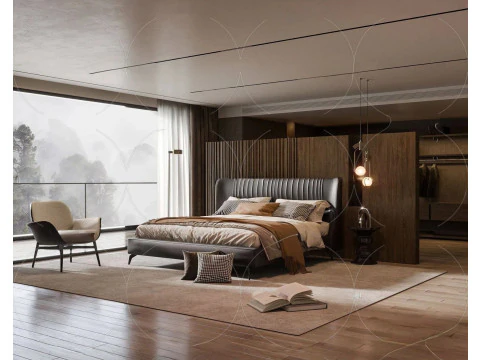 3DS MAX 侘寂风格 3D 卧室 0078 3D 模型