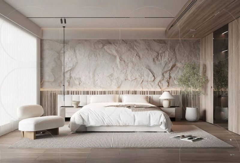 3DS MAX WABI SABI STYLE 3D BEDROOM 0074 3D-Modell .c4d .max .obj .3ds .fbx .stl .blend 