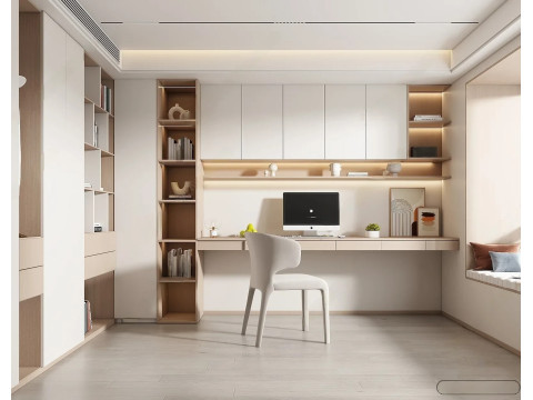 Study and Work Space 3D Interior Scene 184 Model 3D