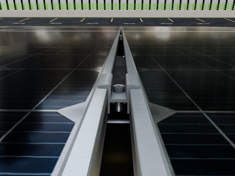 10 Cars L Type Modern Solar Carport Modelo 3D
