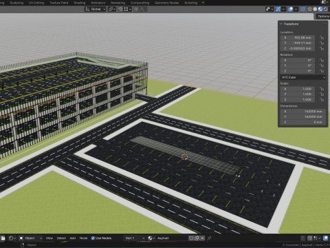 10 Cars L Type Modern Solar Carport Modelo 3D