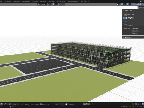 10 Cars L Type Modern Solar Carport Modelo 3D