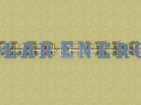 Solar Letter Panel Tracking System 3D Model