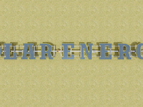 Solar Letter Panel Tracking System 3D Model