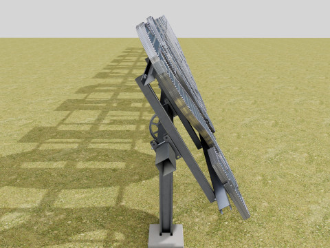 Solar Letter Panel Tracking System 3D 모델