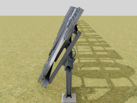 Solar Letter Panel Tracking System 3D 모델