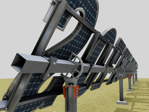 Solar Letter Panel Tracking System 3D 모델