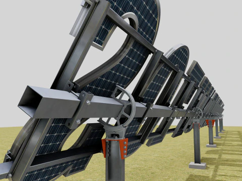 Solar Letter Panel Tracking System 3D Model