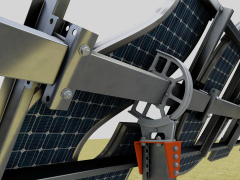 Solar Letter Panel Tracking System 3D Model