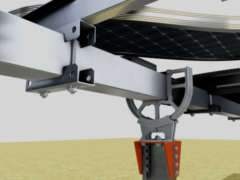 Solar Letter Panel Tracking System 3D 모델