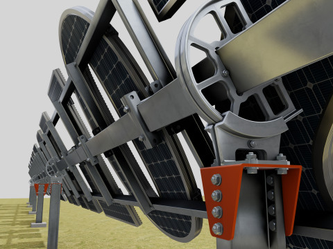 Solar Letter Panel Tracking System 3D 모델