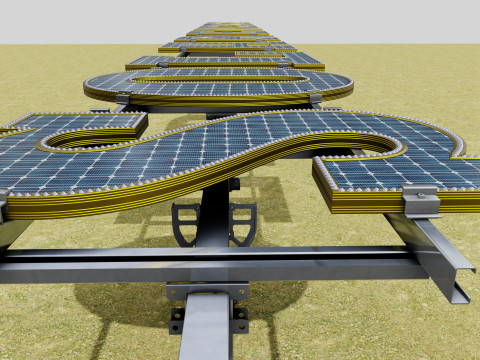 Solar Letter Panel Tracking System 3D 모델