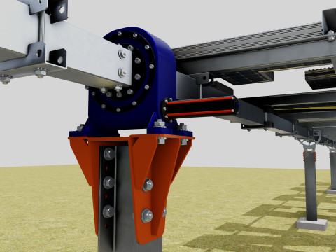Solar Letter Panel Tracking System 3D 모델