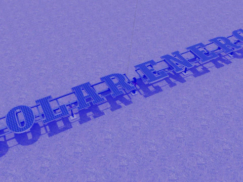 Solar Letter Panel Tracking System 3D Model
