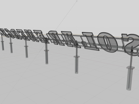 Solar Letter Panel Tracking System 3D 모델