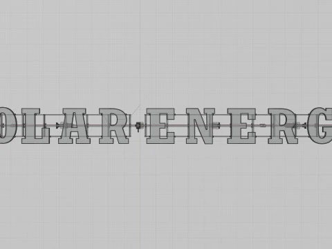 Solar Letter Panel Tracking System 3D Model