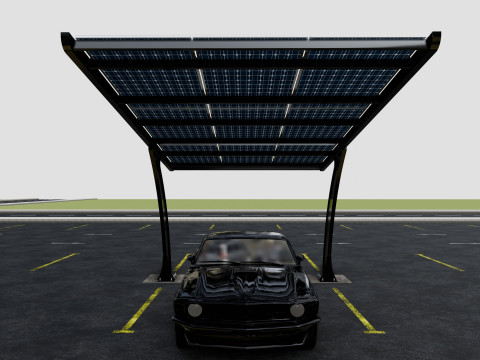 L TYPE MODERN SOLAR CARPORT TYPE-1 3D Модель