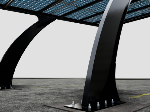 L TYPE MODERN SOLAR CARPORT TYPE-1 3D Модель