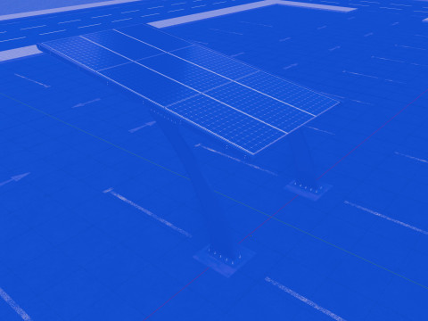 L TYPE MODERN SOLAR CARPORT TYPE-1 3D Модель