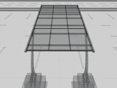 L TYPE MODERN SOLAR CARPORT TYPE-1 3D Модель