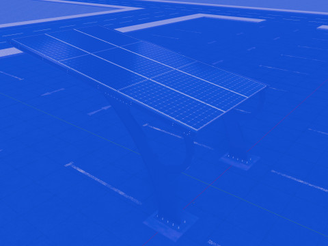 L TYPE MODERN SOLAR CARPORT TYPE-2 Modello 3D