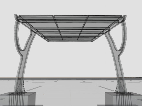 L TYPE MODERN SOLAR CARPORT TYPE-2 Modello 3D