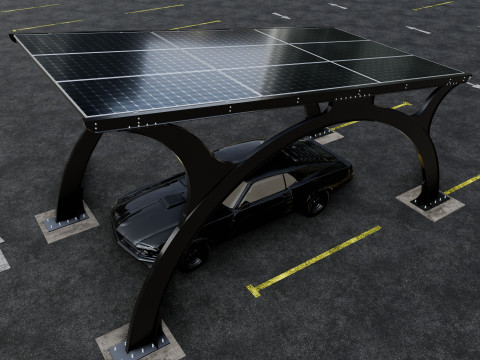 ARCHED TYPE MODERN CARPORT TYPE-4 3D मॉडल
