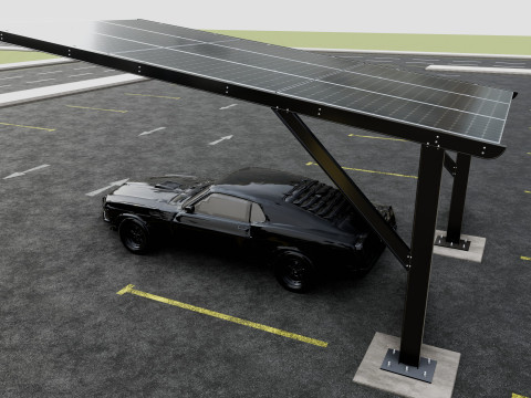 L TYPE MODERN SOLAR CARPORT TYPE-5 3Dモデル