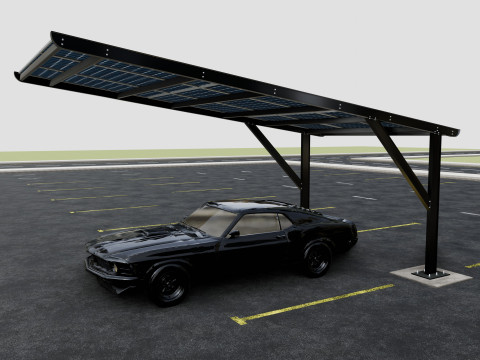 L TYPE MODERN SOLAR CARPORT TYPE-5 3Dモデル