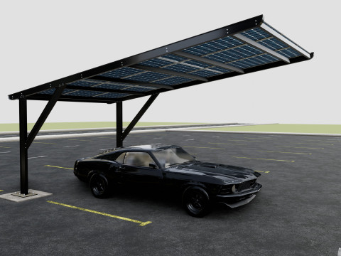 L TYPE MODERN SOLAR CARPORT TYPE-5 3Dモデル