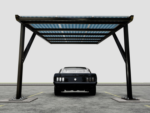 L TYPE MODERN SOLAR CARPORT TYPE-5 3Dモデル