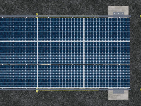 L TYPE MODERN SOLAR CARPORT TYPE-5 3D Model