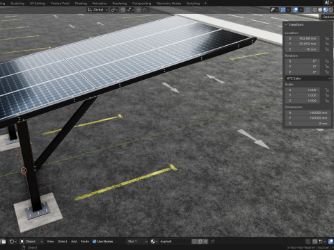 L TYPE MODERN SOLAR CARPORT TYPE-5 3Dモデル