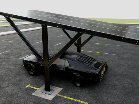Y TYPE MODERN SOLAR CARPORT TYPE-6 3D 模型
