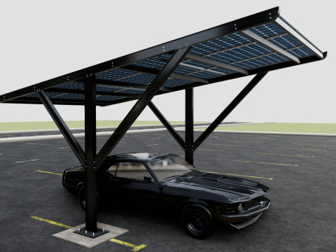 Y TYPE MODERN SOLAR CARPORT TYPE-6 3D 模型