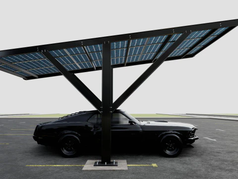 Y TYPE MODERN SOLAR CARPORT TYPE-6 3D Model