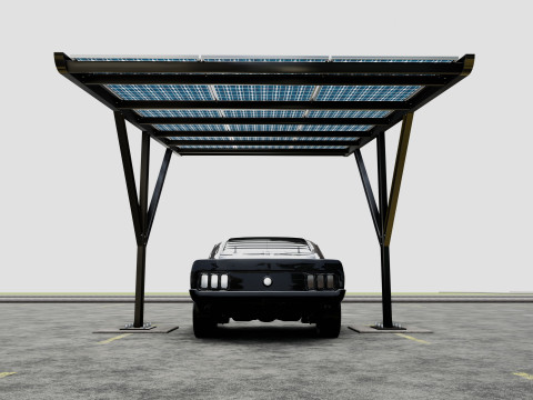 Y TYPE MODERN SOLAR CARPORT TYPE-6 3D 模型