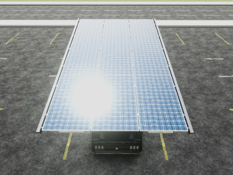 Y TYPE MODERN SOLAR CARPORT TYPE-6 3D Model