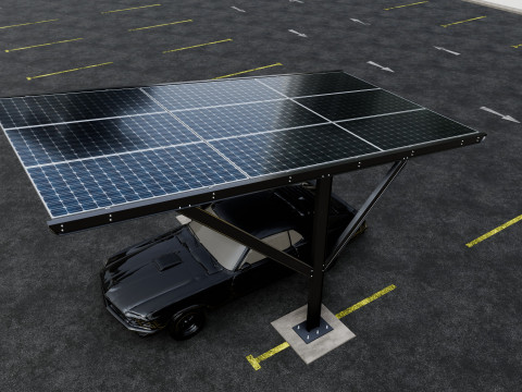 Y TYPE MODERN SOLAR CARPORT TYPE-6 3D 模型