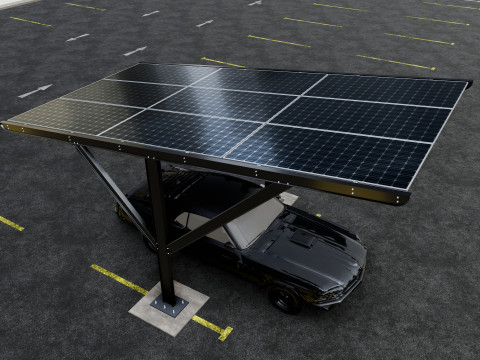 Y TYPE MODERN SOLAR CARPORT TYPE-6 3D 模型