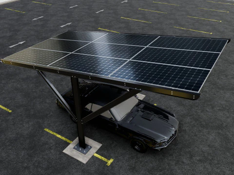 Y TYPE MODERN SOLAR CARPORT TYPE-6 3D Model